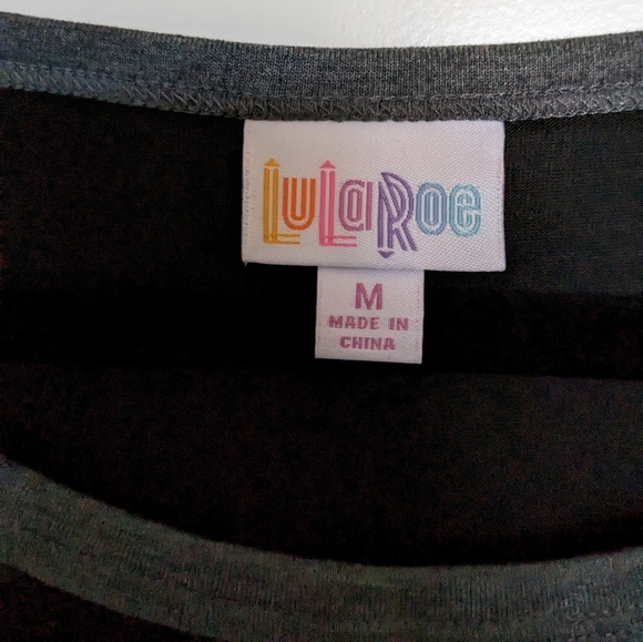 LuLaRoe Julia Dress Size Med Black and Gray - Picture 4 of 4